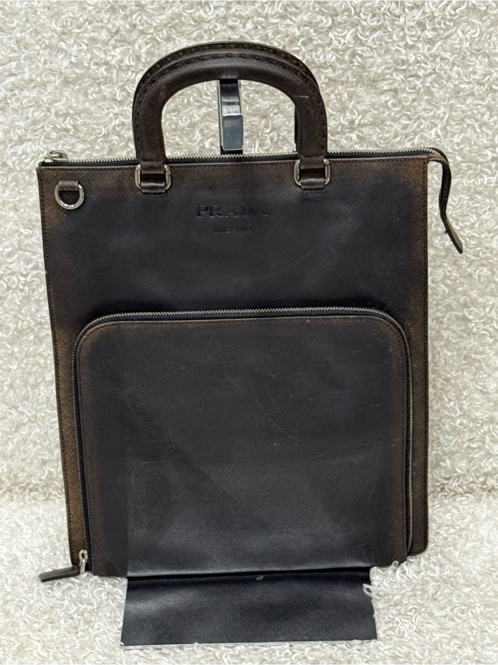 Prada Saffiano Messenger Leather Bag